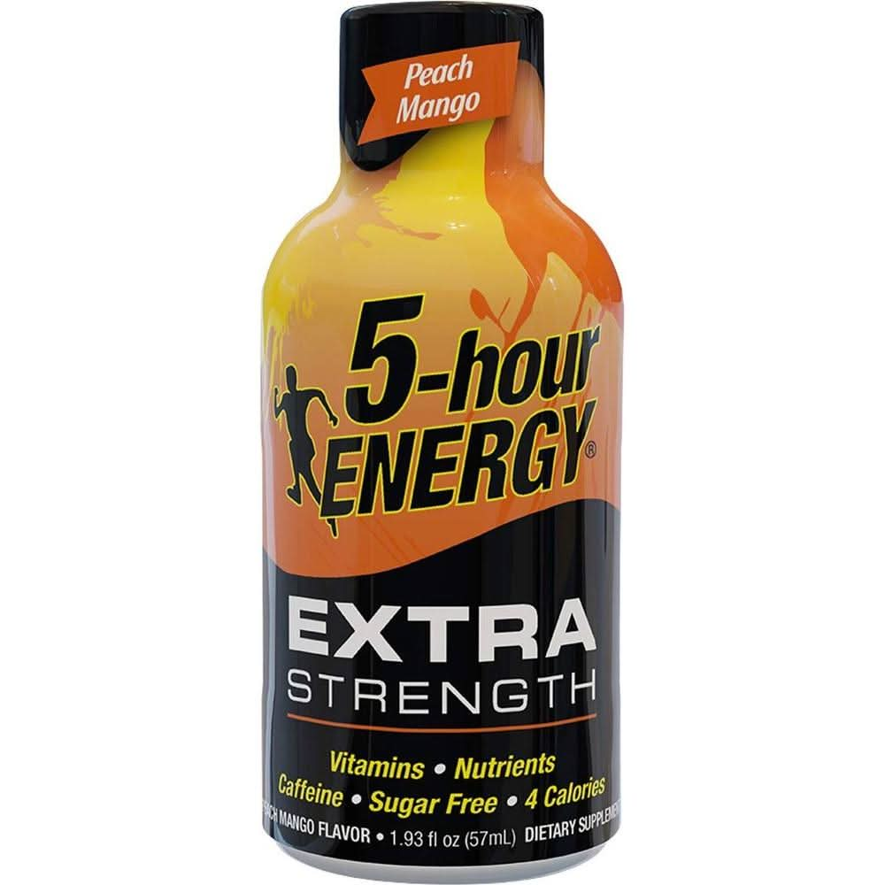 5hour ENERGY Shot Extra Strength Peach Mango 193 oz - Whlsome - Energy Drinks