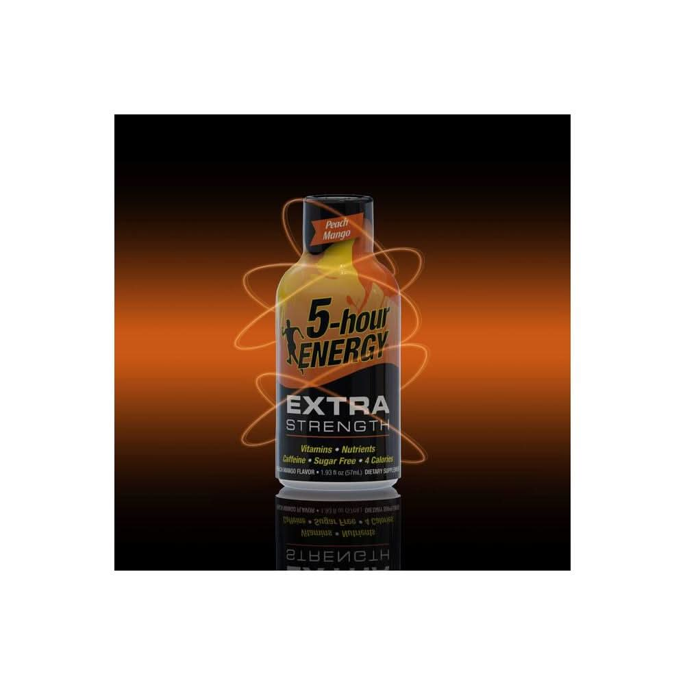 5hour ENERGY Shot Extra Strength Peach Mango 193 oz - Whlsome - Energy Drinks