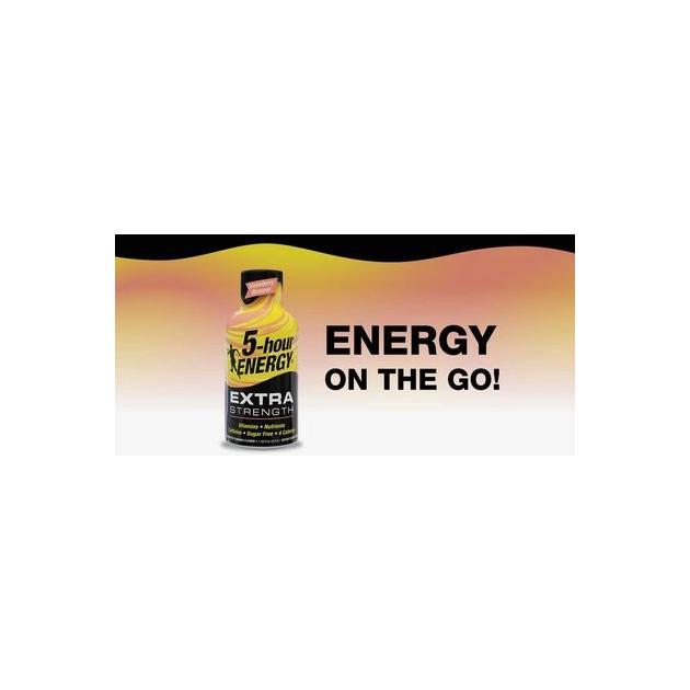 5hour ENERGY Shot Extra Strength Strawberry Banana 193 Ounce 12 Count - Whlsome - Energy Drinks