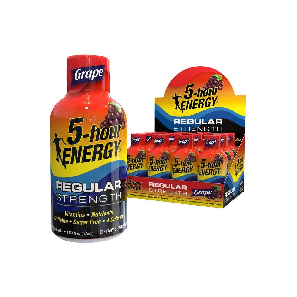 5hour ENERGY Shot Regular Strength Grape 193 Ounce 12 Count - Whlsome - Grocery (Other)