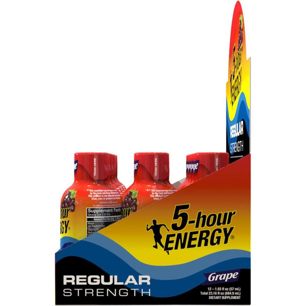 5hour ENERGY Shot Regular Strength Grape 193 Ounce 12 Count - Whlsome - Grocery (Other)