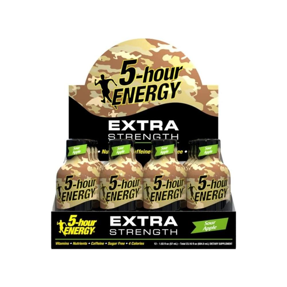 5hr Energy Sour Apple Camo 1912 - Whlsome - Energy Drinks