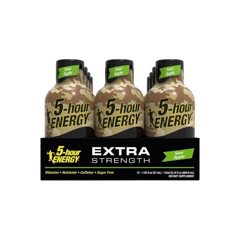 5hr Energy Sour Apple Camo 1912 - Whlsome - Energy Drinks