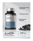 5HTP 200mg Capsules | 180 Capsules | Griffonia Simplicifolia | 5HTP Extra Strength Supplement | Non - GMO, Gluten Free | 5 Hydroxytryptophan | by Horbaach - Whlsome - Vitamins & Supplements