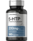 5HTP 200mg Capsules | 180 Capsules | Griffonia Simplicifolia | 5HTP Extra Strength Supplement | Non - GMO, Gluten Free | 5 Hydroxytryptophan | by Horbaach - Whlsome - Vitamins & Supplements