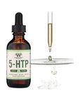 5HTP Liquid Drops - More Absorbable and Effective Than 5 HTP Capsules (60 Servings of 50mg 99%+ 5 - HTP) Serotonin Supplement for Mood, Sleep, and Relaxation (Manufactured in The USA) by Double Wood - Whlsome - Vitamins & Supplements