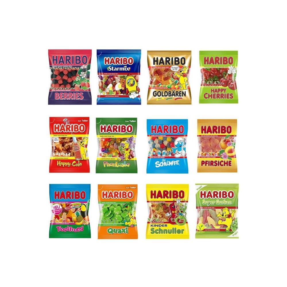 5LB German Haribo Gummy Candy Bulk Assortment Variety of 6oz Dye Free Bags of Candy Gummies Perfect International Alternative - Whlsome - Candies & Chocolates