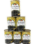 6 Pack Of Margaret Holmes Seasoned Black Beans With JFS Recipe Card - Whlsome - Canned Beans