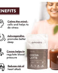 Amaaras COCOA LATTE Herb Mix  100 gms  Cocoa  Ashwagandha  Cinnamon  Coconut Sugar  Organic Herbal Latte  Cocoa Powder  Vegan  Natural Energy Booster  Glutenfree  Brew Hot or Cold