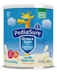 PediaSure Grow & Gain with Immune Support Shake Mix Powder, Kids Shake, 23 Vitamins and Minerals, 6g Protein, Helps Kids Catch Up On Growth, Non-GMO, Gluten-Free, Vanilla, 14.1-oz Can, 8 Servings