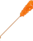 Candy Envy  18 ct Orange Cafe Sugar Sticks Rock Candy  Individually Wrapped  Orange Flavored