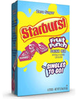 Starburst Singles To Go Powdered Drink Mix Fruit Punch SugarFree Drink Powder Pack of 6