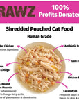 RAWZ Shredded Salmon Aku Tuna  Tuna Oil Recipe 8246 oz Pouches