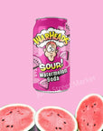 Warheads Sour Soda Pop Variety 5 Pack  12 oz Cans  with 1 June Street Market Blank Recipe Card style may vary