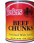 Yoders Canned Beef Chunks Full Case