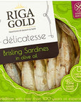 Riga Gold Delicatesse Brisling Sardines in Olive Oil  120g Pack of 2