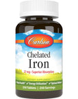 Carlson Labs Chelated Iron 27mg, 250 Tablets