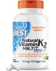 Doctor's Best Natural Vitamin K2 MK-7 with MenaQ7 White No Flavor, 60 Count