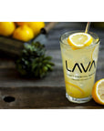 LAVA Premium Skinny Ginger Lemonade Vodka Cocktail Mix made with Sicilian Lemon Juice Candied Ginger Puree Skinny Ginger Lemonade Mixer 1 Bottle 338 Ounces