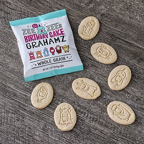 Zee Zees Variety Pack Grahamz Birthday Cake Strawberry Original 1 oz 24 pack Nut Free Whole Grain Vegan Safe for School OnTheGo Kosher Allergy Friendly