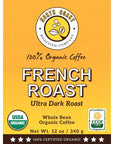 North Coast Roasting Company Dark Roast Low Acid Organic Coffee Whole Bean  French Roast USDA Certified Organic Coffee Beans 12 Ounce Bag