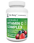 Dr. Berg's Vitamin C Complex Whole Food (60 Chewable) 100% Natural Vitamin C from Just 4 Berries, Non-GMO