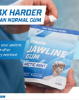 Gymgum Jawline Gum  Hard Chewing Gum For Jaw Strength  Train Your Facial Features  Mewing Jaw Gum  Ultimate Jawline Exerciser  0 Calories  Sugar Free Hard Gum Arctic Mint 40 Count