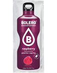 BOLERO  Rasberry Flavored Sugar Free and Low Calorie Powdered Drink Mix Makes 12 Gallon for Strong Flavor or 1 Gallon for Mild Flavor 12 Large Sachets  Europes Favorite Drink Mix