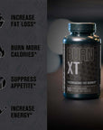 Burn XT Black Thermogenic Fat Burner - Weight Loss Supplement, Appetite Suppressant, Nootropic Energy Booster W/TeaCrine - Premium Acetyl L-Carnitine, Green Tea Extract, Capsimax - 90 Veg Diet Pills