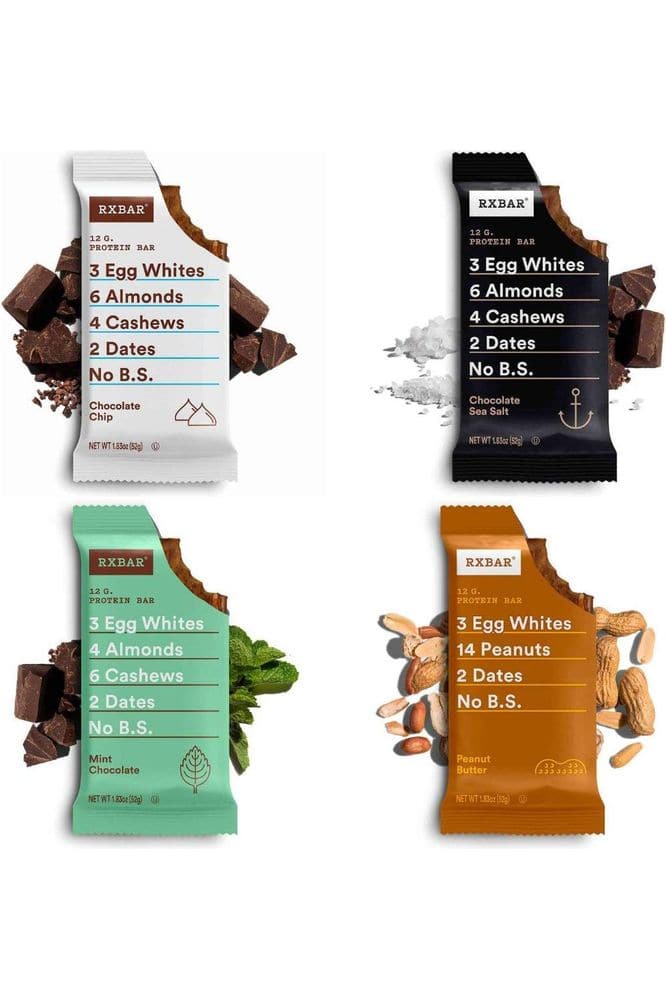 RXBAR Variety Pack, Protein Bar, Gluten Free, High Protein Snack 1.83 Ounce (1 Count (12 Pack))