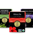 Buddha Teas  Organic Summer Tea Bundle  With Hibiscus Tea Lemongrass Green Tea  Meditation Moment Tea  Vitamins  Minerals  Refreshing Teas  Clean Ingredients  OU Kosher  NonGMO  Pack of 3