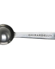 Ghirardelli Classic White Premium Frappé Mix 312 lb Can with Ghirardelli Stamped Barista Spoon