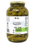 Laras Crisp Pickled Okra  Pack of 1 64 oz  Southern Style Mild Okra for Charcuterie Boards Gourmet Snack Trays and Garnishes  GlutenFree AllNatural Okras 12 Gallon