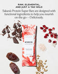 Sakara Metabolism Protein Super Bar  SeaSalt Chocolate Protein Bar Clean Protein Bars 12g Plant Based Protein Pre Post Workout Energy Bar