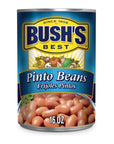 BUSHS BEST Pinto Beans 16 Ounce Can Canned Beans Pinto Beans Canned Source of Plant Based Protein and Fiber Low Fat Gluten Free For Soups Salads and More