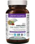 New Chapter Men's Multivitamin, Every Man's One Daily 40+, Fermented with Probiotics + Saw Palmetto + B Vitamins + Vitamin D3 + Organic Non-GMO Ingredients - 24 Count