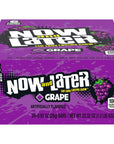 Now  Later Original Taffy Chews Candy Grape 6 count 093 Ounce Bar Pack of 24