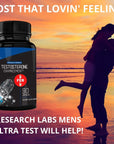 Pharmacist Recommended 2 fer 1 Offer 180ct Testosterone Booster Enhancement by Research Labs. Increase Lean Muscle Energy Strength. Saw Palmetto, Tribulus, Tongkat Ali, Horny Goat Weed, Zinc