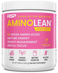 RSP NUTRITION AminoLean Pre Workout Powder, Amino Energy & Weight Management with Vegan BCAA Amino Acids, Natural Caffeine, Preworkout Boost for Men & Women, 30 Serv, Pink Lemonade…