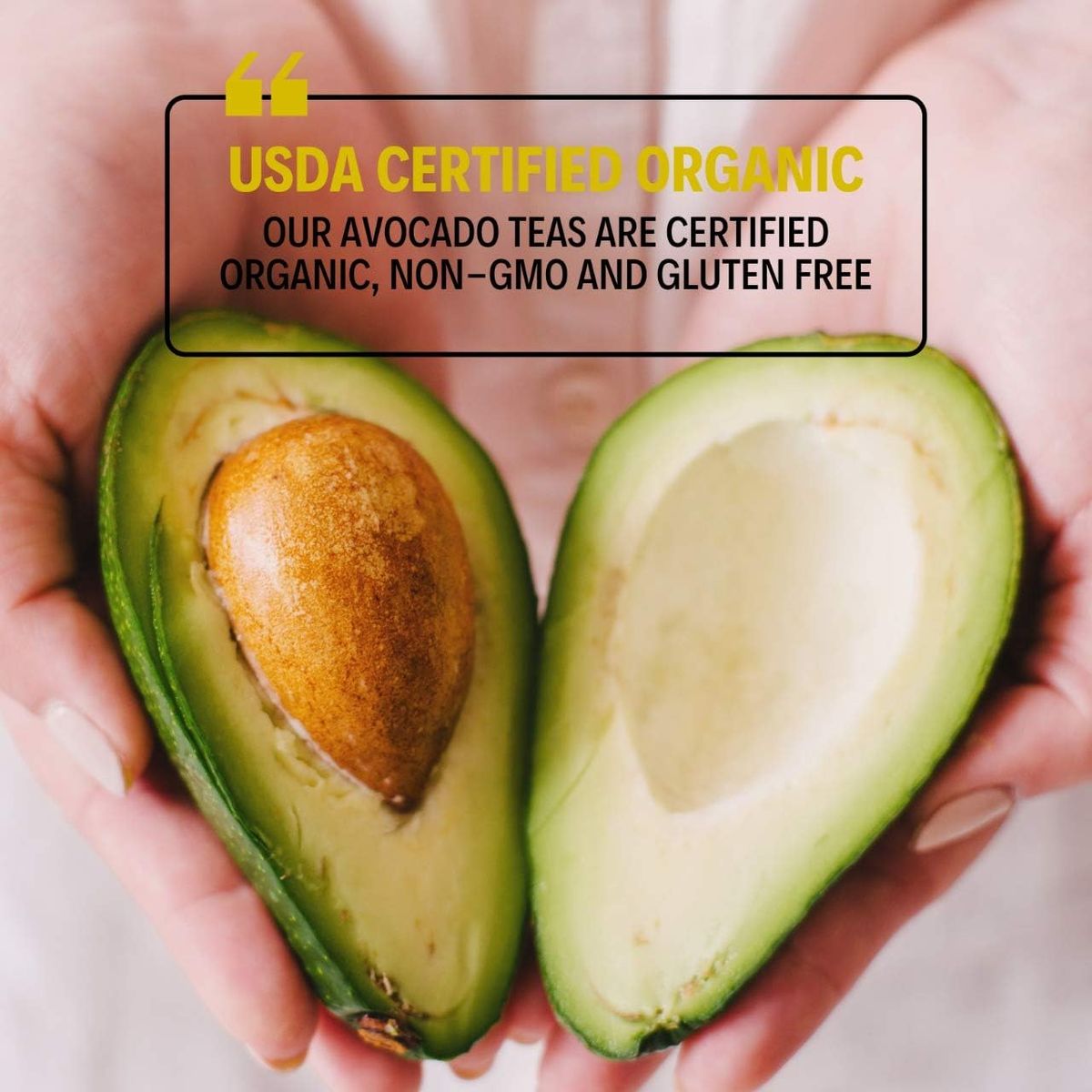 Tipson Organic Avocado Herbal Infusions  Avocado Mango  Caffeine Free Non GMO Gluten Free Kosher  25 Tea Bags Pack of 1