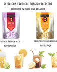 ShangriLa Tea Company Iced Tea Bags Tropical Passion Unsweetened and All Natural Brews 2 Quarts Per Tea Bag 6 Count 5051