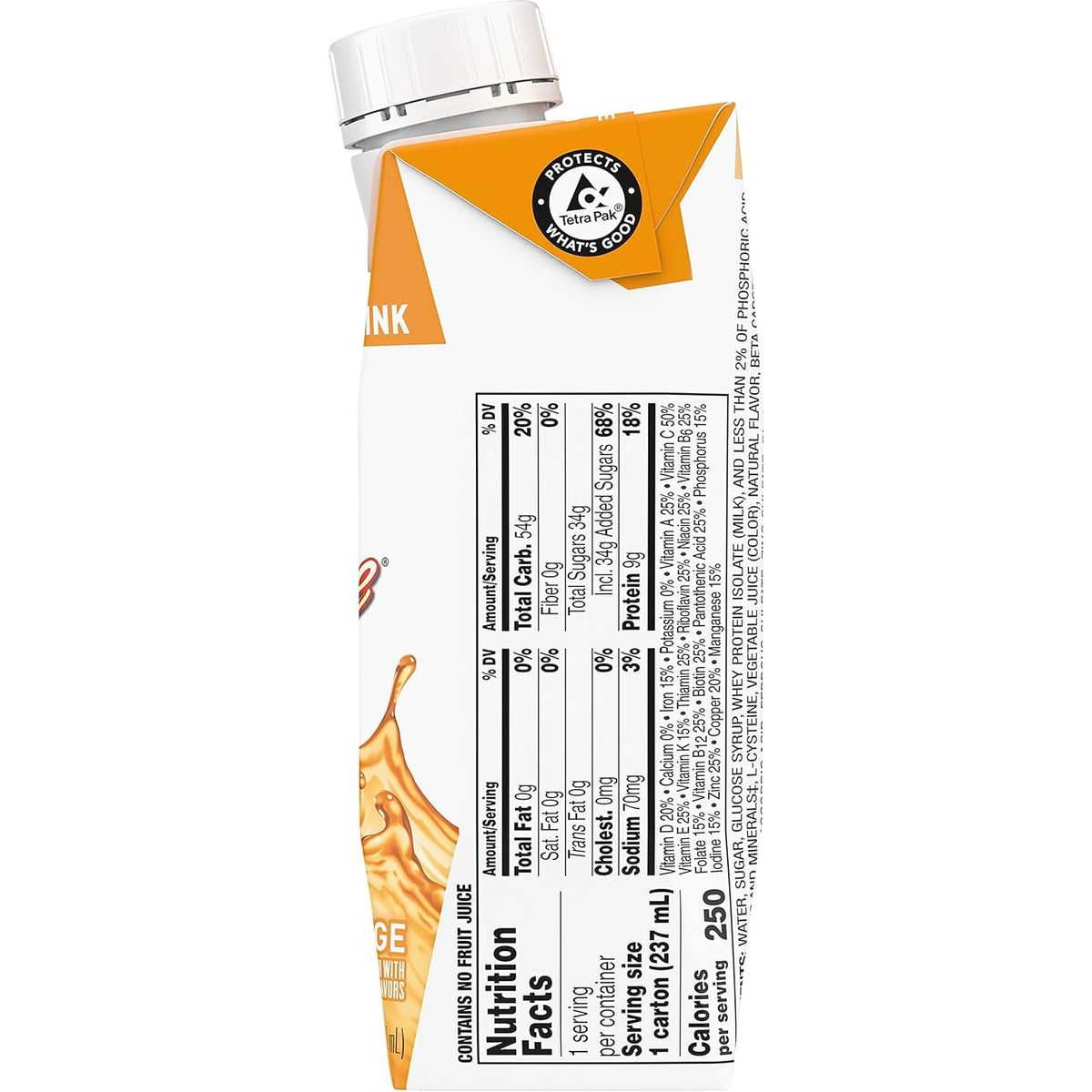 Boost Breeze Nutritional Drink Orange 8 Fl Oz Pack of 6