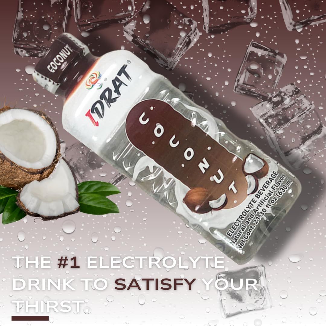 iDrat Electrolyte Beverage Drink for Hydration and Recovery 2130 fl oz 12 count pack Coconut