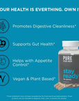 Pure for Men Original Vegan Cleanliness Stay Ready Fiber Supplement | Helps Promote Digestive Regularity | Psyllium Husk, Aloe Vera, Chia Seeds, Flaxseeds | Proprietary Formula | 120 Vegan Capsules