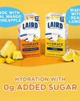 Laird Superfood Hydrate Coconut Water  Electrolyte Drink Mix  Mango Pineapple 10 Single Serve Sticks  0g Added Sugar  No Artificial Ingredients  Onthego Hydration