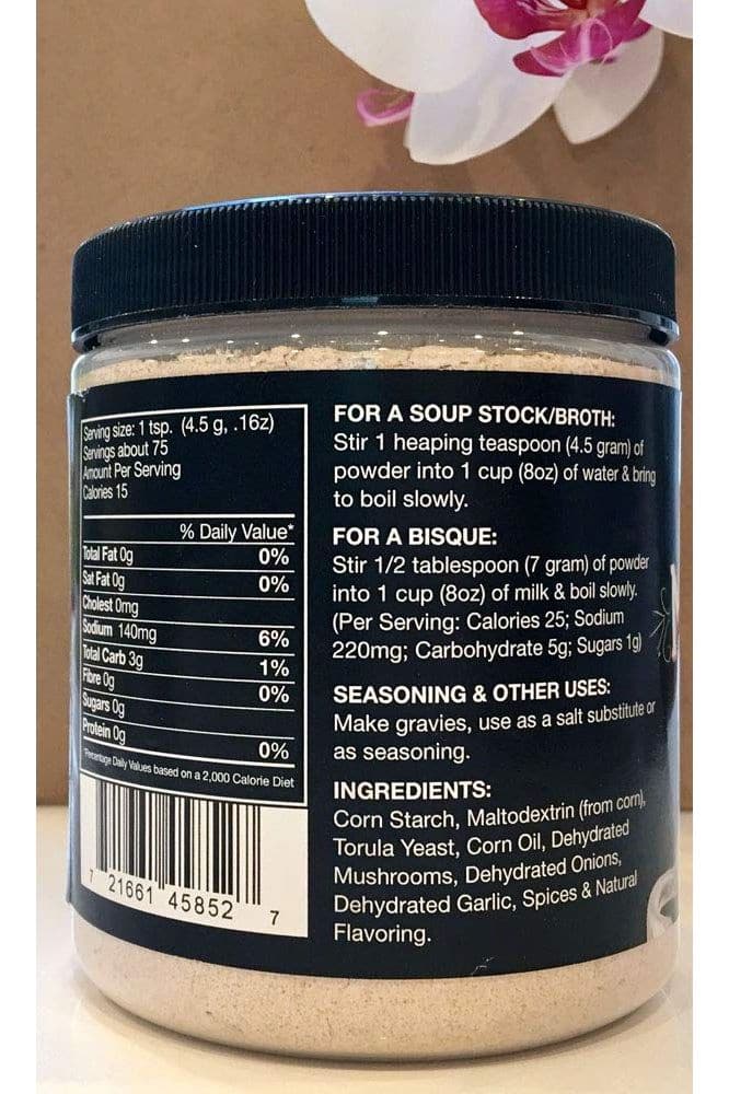 Vogue Cuisine Mushroom Soup &amp; Seasoning Base - Low Sodium &amp; Gluten Free (12 oz)