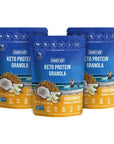 Inrive Keto HighProtein GlutenFree Granola Coconut Vanilla Crunch NonGMO No Sugar Added Vegan Kosher SoyFree 8oz 3pack