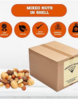 Presto Sales Mixed Nuts in Shell 160 oz  Fancy Brazil Nuts Hazelnuts Walnuts Almonds and Pecan  Raw Fresh High Protein All Natural Nuts Mix  Packed in 10 lbs Box