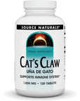 Source Naturals Cat's Claw Bark Una de Gato 1000 mg Dietary Supplement - Supports Immune System - 120 Tablets