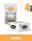 Avelina Old Fashioned Rolled Oats  Kosher NonGMO  GlutenFree Oatmeal with No Added Sugar 123 oz 4Pack